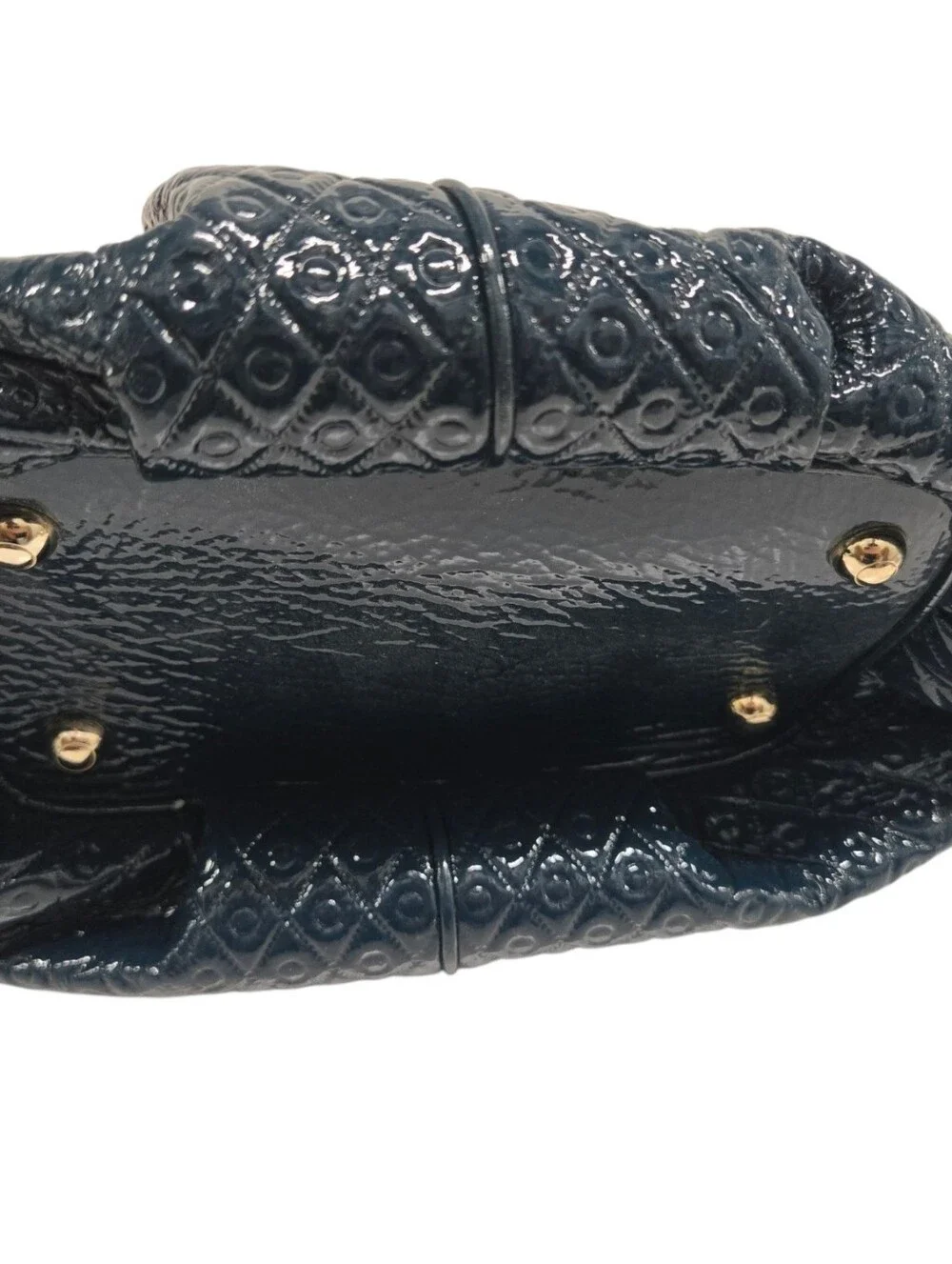 TOD'S  Quilted‎ Patent Leather Chain Tote shoulder bag